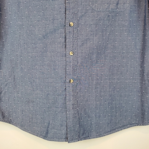 Forever 21 Men Classic Fit Petite Floral Grid Dot Button Up Shirt XL Mens - Picture 4 of 13